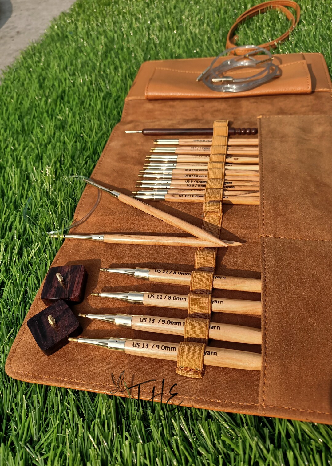 Olive Wood Interchangeable Knitting Needles Set A Best Gift for Her