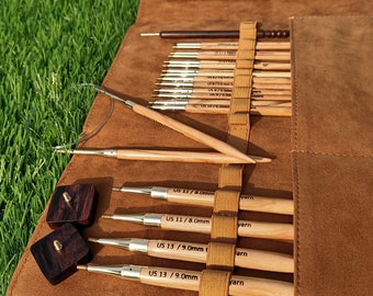 Olive Wood  Interchangeable Knitting Needles set | A best Gift for Her| Long & Short Tips |