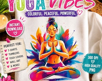 Yoga PNG, Namaste Meditation PNG, Chakra Lotus Clipart, Spiritual Sublimation Design, Zen Shirt png, DTF Transfer
