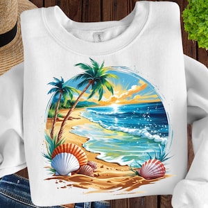 Salty Beach Png, Sublimation Design, Summer Png, Palm Trees Png, Tropical Flowers Png, Trendy Png, T-Shirt Design, Instant Download DTF