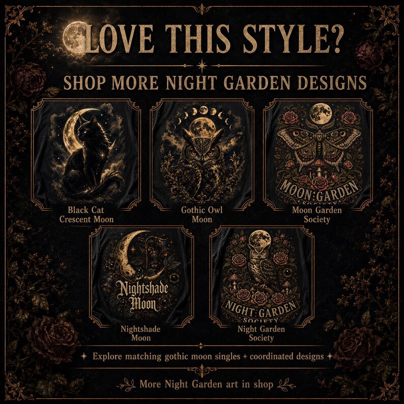 Raven PNG for Gothic Shirts, Crow PNG Dark Floral DTF Design image 17