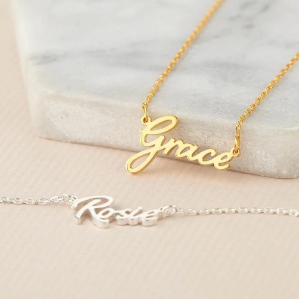 Personalized stainless steel necklace - first name necklace - personalized gift idea - gift for her - personalized steel jewelry