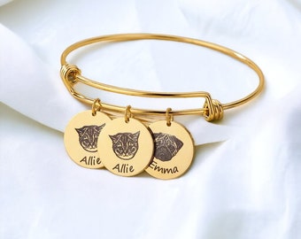 bracelet personnalisés animaux - Bracelet personnalisé photos animaux - Souvenir animaux - cadeau fan de chien / chat - Cadeau pour elle