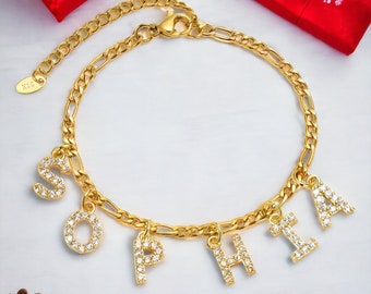 Bracelet personnalisé acier inoxydable - bracelet prénom - idée cadeau personnalisé - cadeau pour elle - bijou personnalisé acier inoxydable