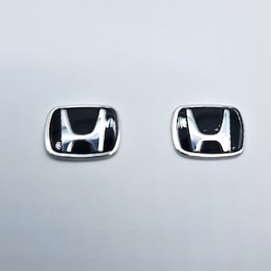 2 x black 13mm honda keyfob badges for keyfob refurbishment