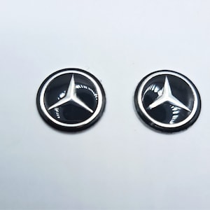 2 x 14mm mercedes keyfob badges for keyfob refurbishment