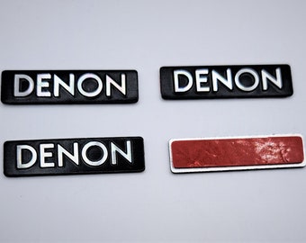 4 x denon aluminium badges