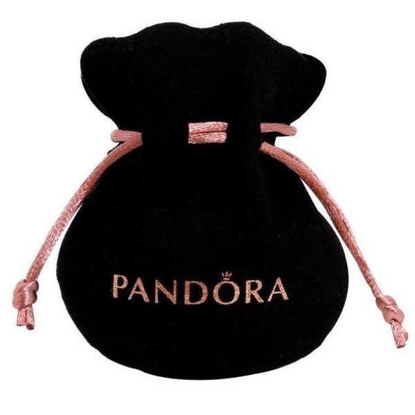 1 x black pandora velvet pouch