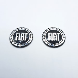 2 x black 14mm keyfob badge / decal for key refurbishment