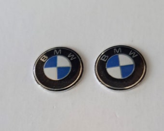 2 badges de remplacement pour télécommande en aluminium BMW 11 mm pour rénovation de télécommande