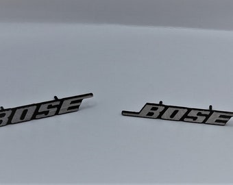 2 x Bose aluminium pin speaker grill badges