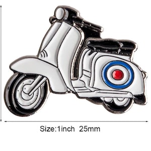 Lambretta Mod Scooter Roundel Metal Enamel pin badge