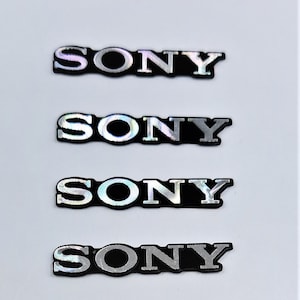 4 x autocollants pour haut-parleur SONY, emblème en aluminium brossé, badge 3D, logo, voiture, maison