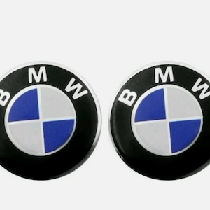2 x 14mm bmw aluminium keyfob replacement badges/stickers