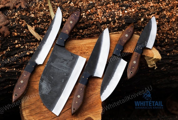 Best Full Tang Kitchen Knife Set 5 PCS at $190