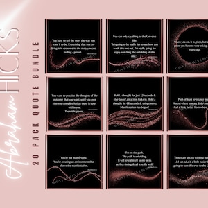 Wisdom of Abraham Hicks 20 Pack Quotes Bundle