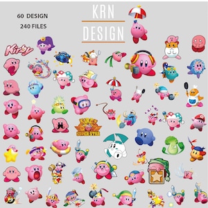 Pakiet gry Kirby - pliki SVG-PNG-PDF dla Cricut