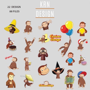 Curioso come George Movie-SVG-PNG-PDF File salvati per Cricut