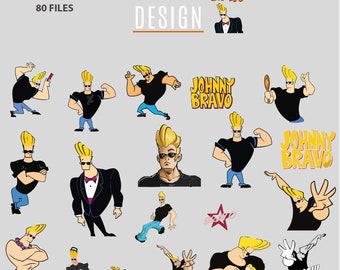 Johnny Bravo Super Hero SVG-PNG-PDF Layered Files for Cricut