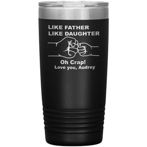 Like Father Like Daughter Mug Dad and Daughter Fist Bump Dad Gift From Daughter  Funny Dad Travel Mug From Daughter  Dad Father&#39;s Day Gift