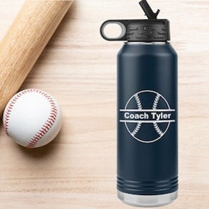 Baseball Coach Tumbler Personalized, Baseball Coach Gift, Baseball Coach Water Bottle
