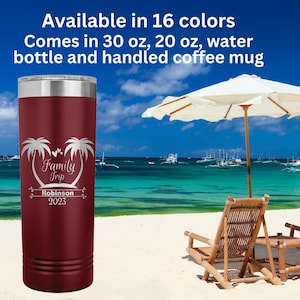 Personalized Vacation Tumbler, Custom Girls Trip Travel Mug, Custom Trip Tumbler, Cruise, Family Vacation, Sisters Trip, Bachelorette Trip