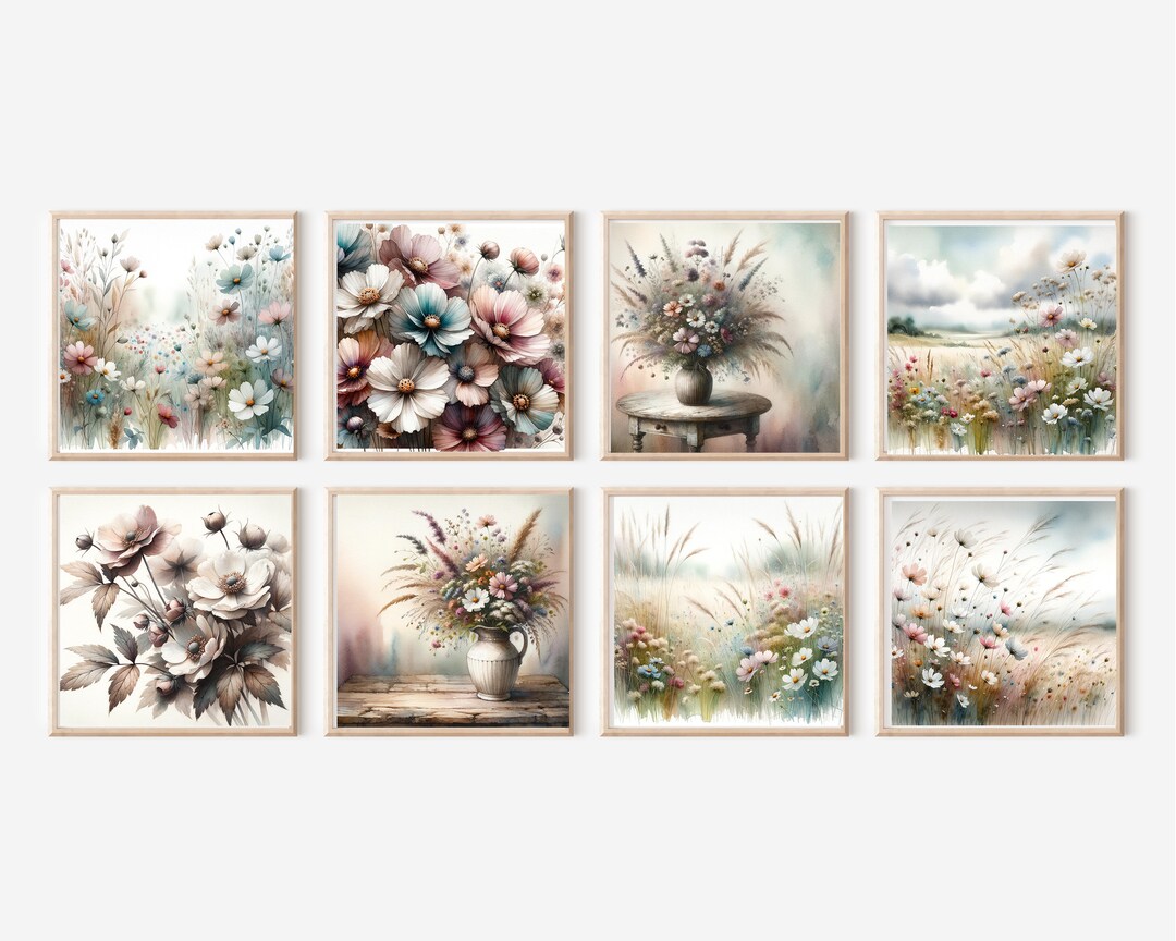 Printable Wildflowers Wall Art / Watercolor Flowers Wall Art ...