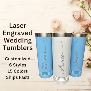 Personalized Bachelorette Tumblers, Wedding, Bridesmaid, Bridesmaid Proposal, Girls Trip Gift, Bachelorette Party Tumbler, Maid of Honor