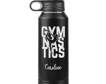 Personalized Gymnastics Water Bottle Gift / Tumbler Gift for Gymnastics / Custom Gymnastics Travel Mug / Gymnastics Team Water Bottles