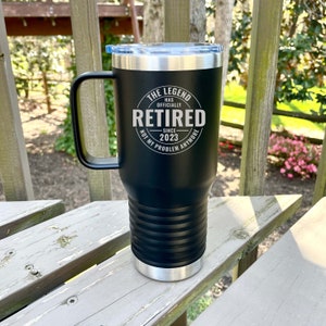 Personalized Retirement Tumbler Gift Travel Mug Gift for Retiring Coworker  Funny Retirement Tumbler  Retirement Gift Tumbler With Name