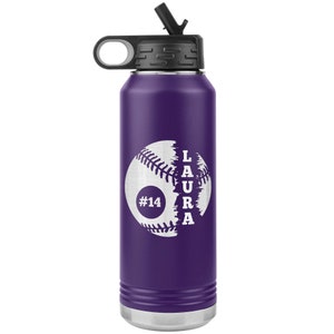 Softball Water Bottle , Softball Coach Gift , Softball Team Water Bottles , Softball Team Gift , Personalized Softball Team Water Bottles