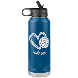 Bulk Volleyball Team Water Bottle / Volleyball Player Water Bottle With Name / Gift for Volleyball Team / Custom Water Bottle for Volleyball
