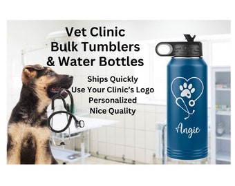 Engraved Custom Vet Tech Tumblers, Personalized Veterinary Technician Gift, Veterinarian Thank You Gifts