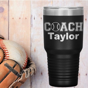 Baseball Coach Tumbler Personalized, Baseball Coach Gift, Baseball Coach Water Bottle