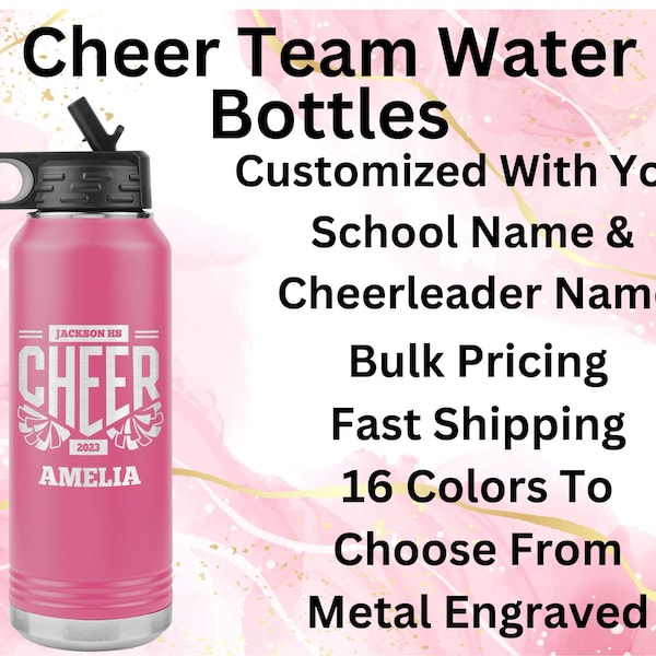 Cheer Team Water Bottles Etsy