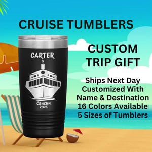 Personalized Vacation Tumbler, Family Vacation Cups, Beach Vacation Tumbler, Family Trip Gift Girls Trip Tumbler Bachelorette Mug