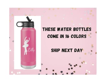 Custom Dance Water Bottle, Personalized Dance Water Bottle, Gift for Dance Coach, Gift for Dance Team, Custom Water Bottle for Dancer
