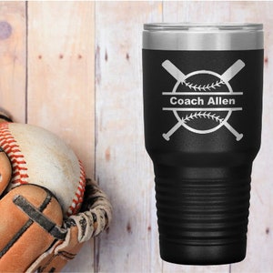 Baseball Coach Tumbler Personalized, Baseball Coach Gift, Baseball Coach Water Bottle