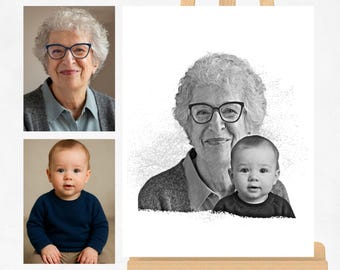 Add Loved One to Photo, Gift for Loss of Loved One, Memorial Portrait for Deceased Father, Mom,  Remembering Passed Away Loved One