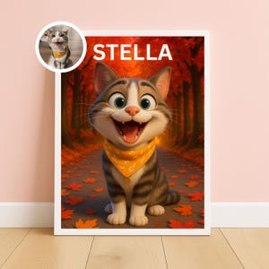 Pixar Style Pet Portrait,Wall Art for Pet Lovers,Custom Pixar Pet Portrait,Cat & Dog Portrait,Memorial Ideas,Digital Downloads