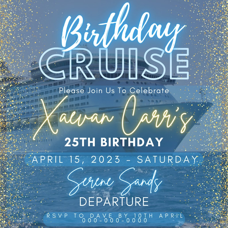 Editable Birthday Cruise Invitation DIY Canva Template Etsy Editable Birthday Cruise Invitation DIY Canva Template Etsy