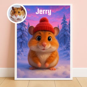 Pixar Style Pet Portrait from Photo,Animated Style Portraits,Digital 3D Portrait,Gift,Digital Pixar Art,Cartoon Canvas & Digital Download