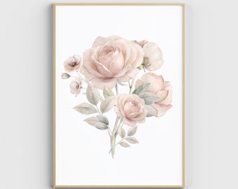 Custom Birth Flower Family Bouquet Print, Mother's Gift, Birth Month Flower Gift for Mom,Custom Digital Wall Art Print Personalized Gift