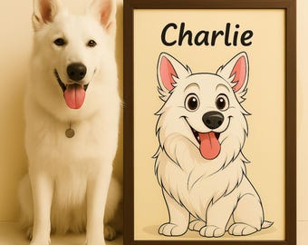 Cartoon Pet Portrait, Custom Cartoon Pet Drawing, Dog & Cat Portrait From Photo,Funny Pet Gift,Personalized Pet Art,Digital Pet Illustration