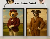 Golf Dog Portrait, Funny Golf Dog Portrait, Dog Painting, Pet Portrait from Photo, Dog portrait, Golfer Pet Painting, Pet Owner Gift