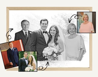 Add Deceased Loved One to Photo, Mothers, Fathers day gift, Memorial Gift for Loss of Father & Mother, Loss of Father Gift for Daughter