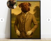 Custom Golf Dog Portrait, Pet Portrait from Photo, Funny Golf Dog Portrait, Dog portrait, Dog Painting, Golfer Pet Painting, Pet Owner Gift