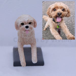 Custom Bouncy & Energetic Dog,Personalized Dog Figurine,Wedding With Dog Cake Topper,Cat Statue,Pet Sculpture,Dog Memorial Gift,Dog Mom Gift