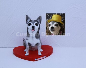 Custom Chihuahua figurine, Dog Figure, Custom Bluetick Coonhound Figurine, Cute Chihuahua Statue, Dog Remembrance Gift, Dog Memorial Gift