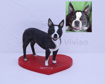Personalized Wedding with Dog Cake Topper, Custom Dog Figurine, 3D Statue Wedding Gift, Custom Pet Figure, Pet Birthday Gift, Pet Sculpture